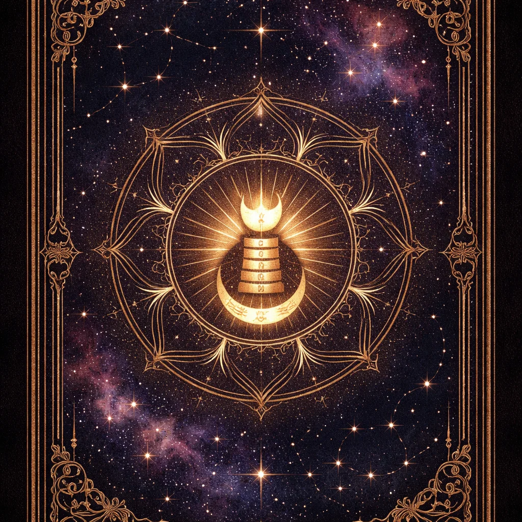 Face-down tarot birth card with a gold numerological seal, waiting for a birth date to be entered