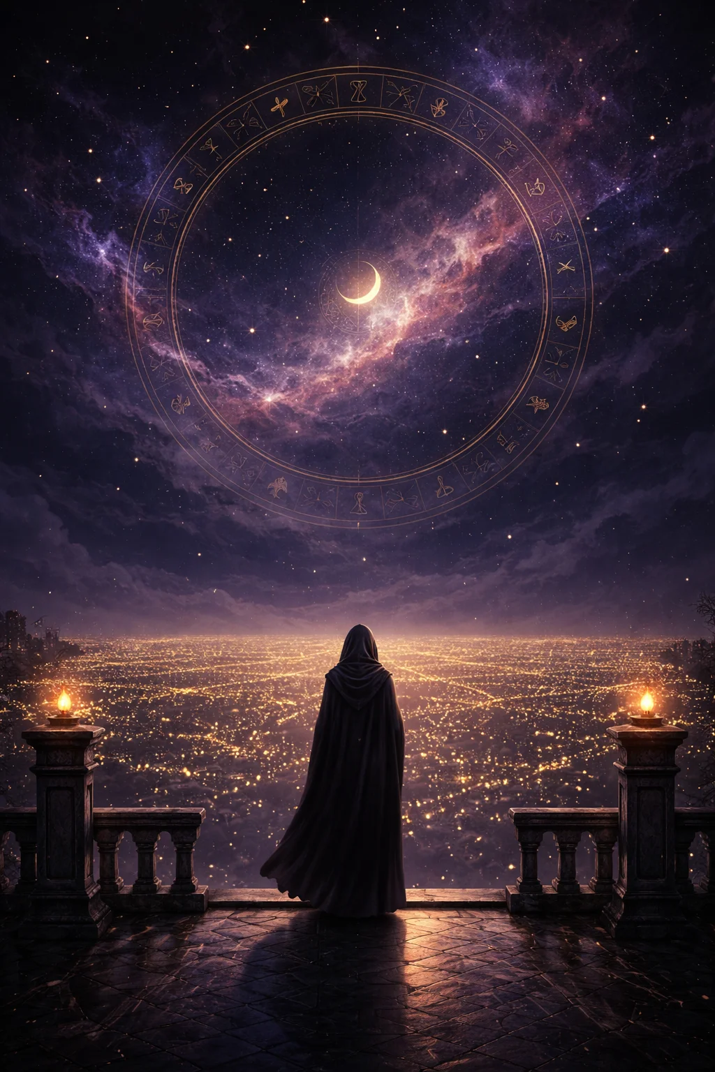 Figure overlooking thousands of identical lights — how many people share one soulmate reading